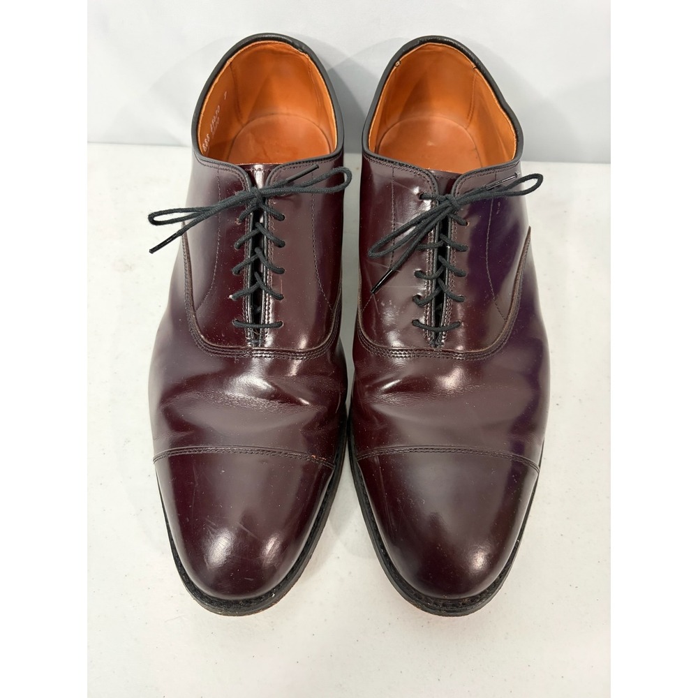 $425 Allen Edmonds 11 EEE Park Avenue Merlot Burgundy Oxblood Cap Toe Oxford